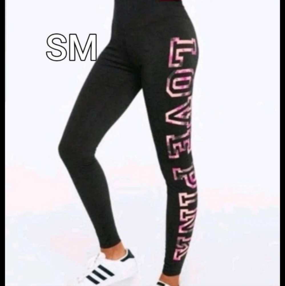 SZ SMALL VS PINK TIE DYE GRAY LEGGINGS.